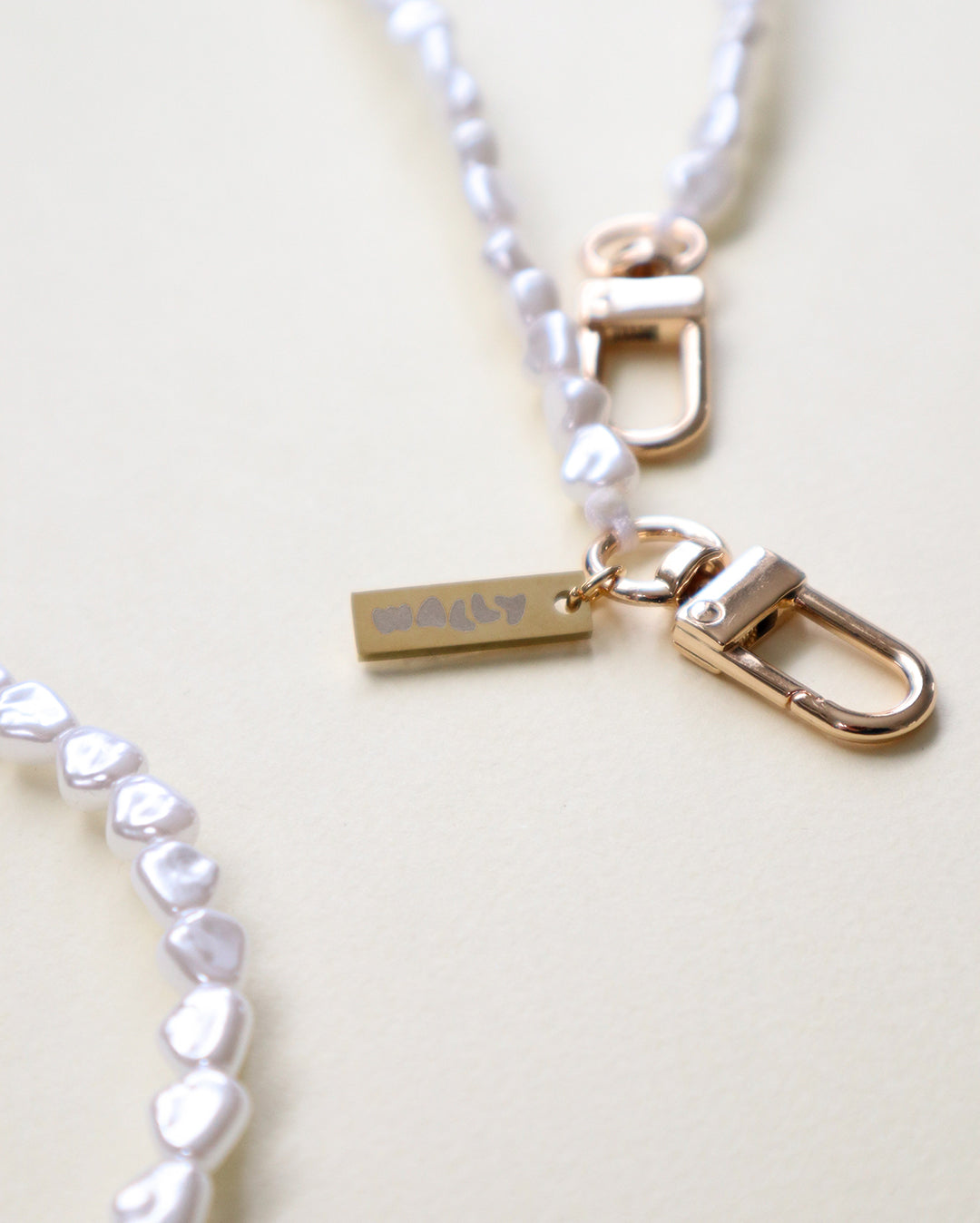 White Pearl Cross Body Chain - White