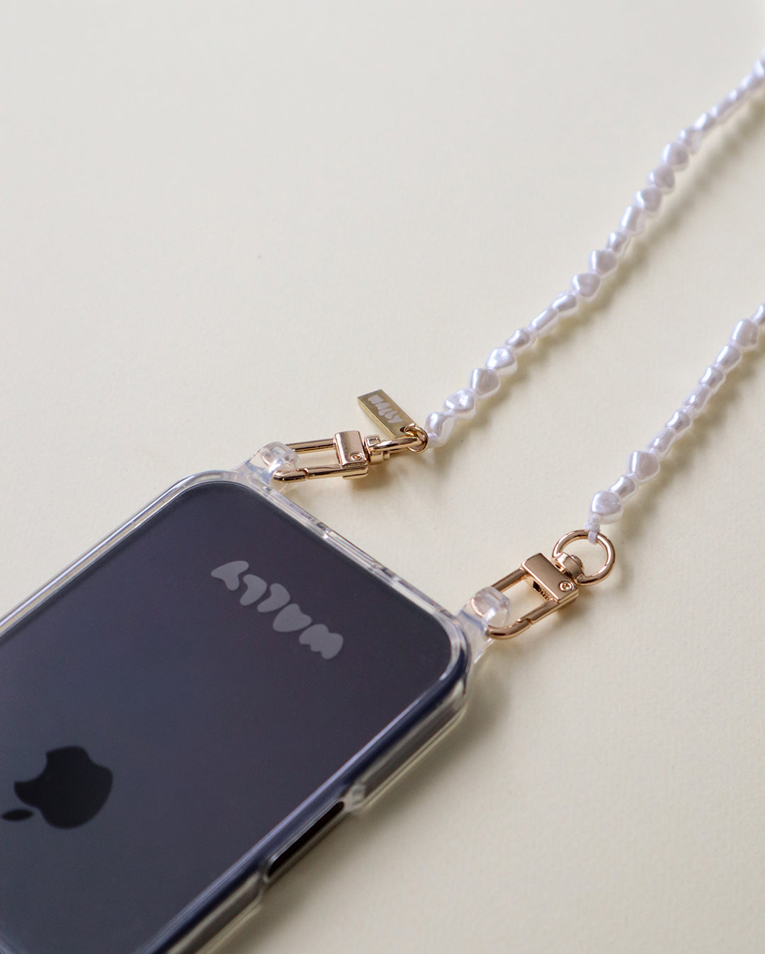 White Pearl Cross Body Chain - White