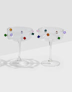 Jewel Coupes Glasses - 2 Pack by Fazeek