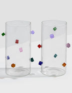 Jewel Highball Glasses - 2 Pack by Fazeek