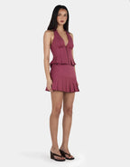 Laura Mini Skirt - Raspberry by Ownley - view 2