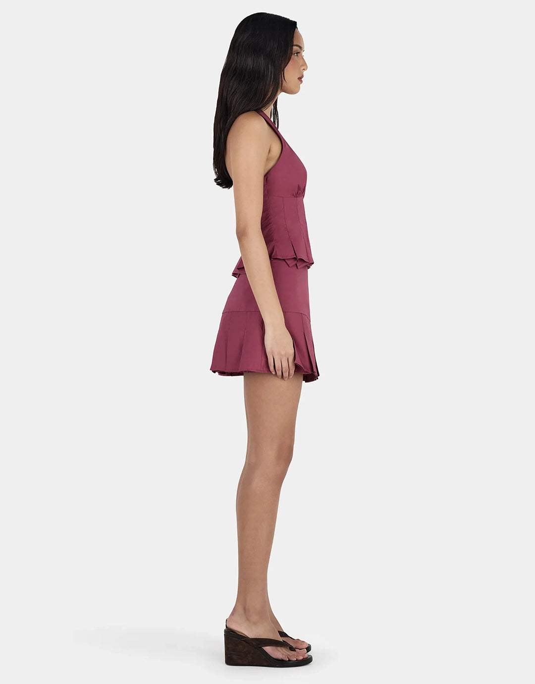 Laura Mini Skirt - Raspberry by Ownley - view 3