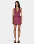 Laura Mini Skirt - Raspberry by Ownley - view 5