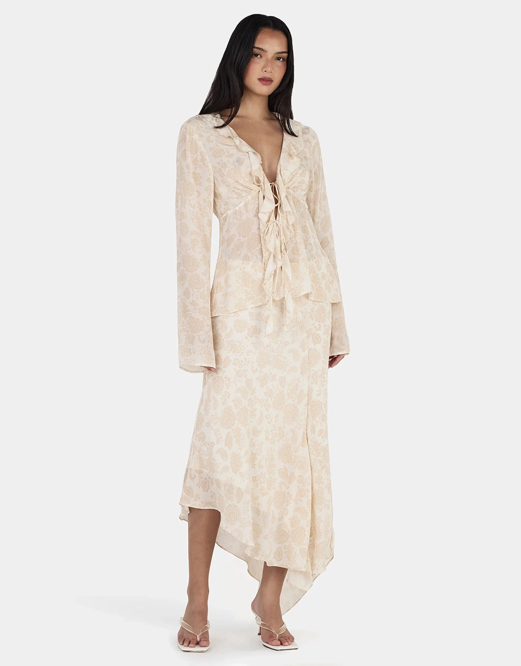 Karlie Longsleeve Top - Western Bloom by Ownley - view 3