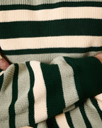 Striped Organic Knit Sweater - Dark Jade by Pass-Port - view 3