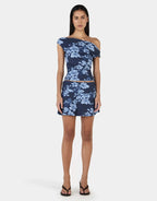 Adriana Mini Skirt - Rolling Waves Navy by Ownley - view 6