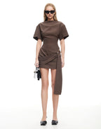 Martini Mini Dress - Chocolate by Lioness - view 4