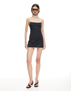 Voyage Mini Dress - Noir Polka by Lioness