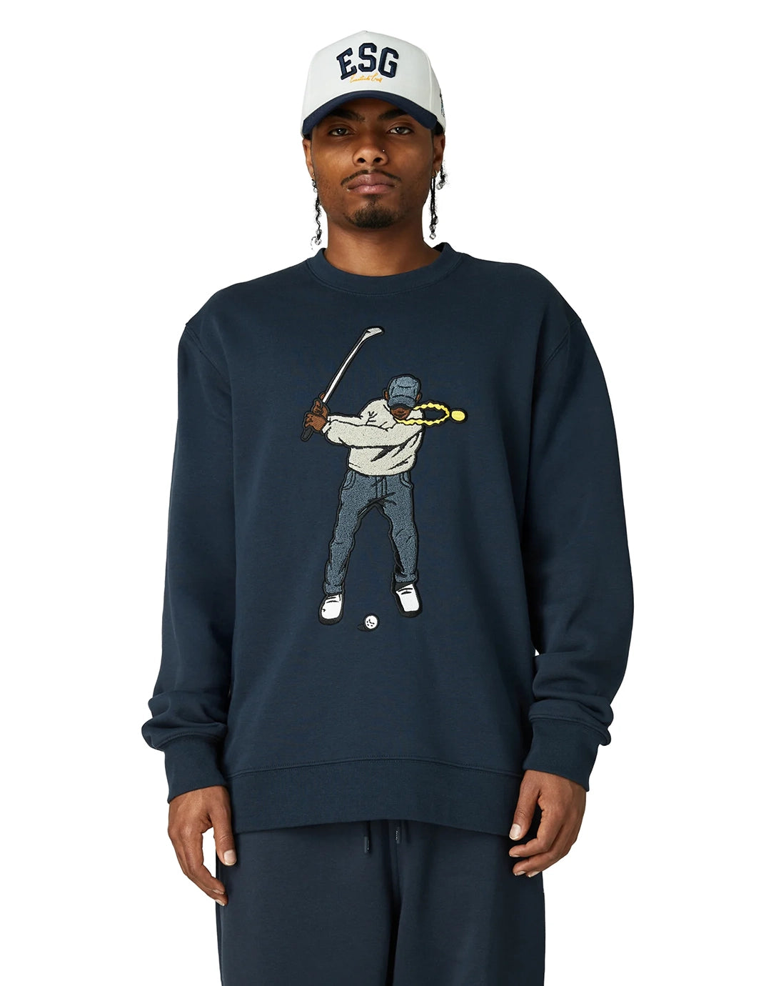 Core Fleece Swingman Crew - Midnight Navy