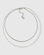 Louie Silver Necklace by Arms of Eve - view 6