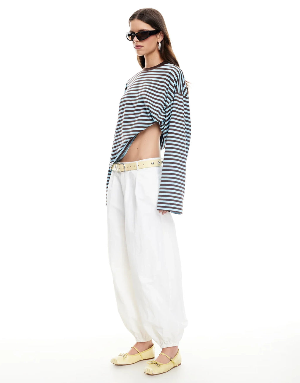 Bloom Long Sleeve Top - Chocolate Sea Stripe