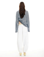 Bloom Long Sleeve Top - Chocolate Sea Stripe by Lioness - view 5
