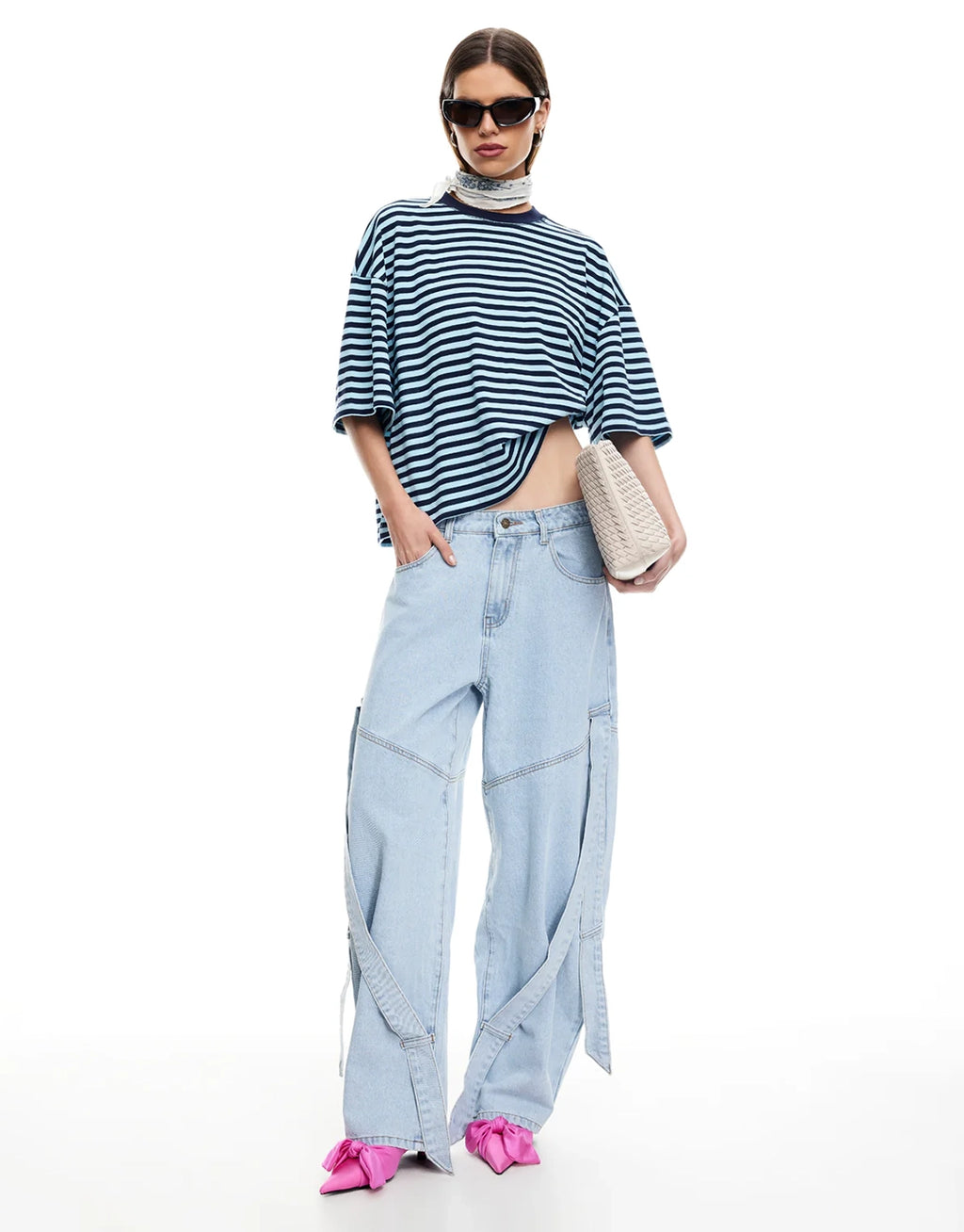 Bloom Short Sleeve Top - Navy Sea Stripe
