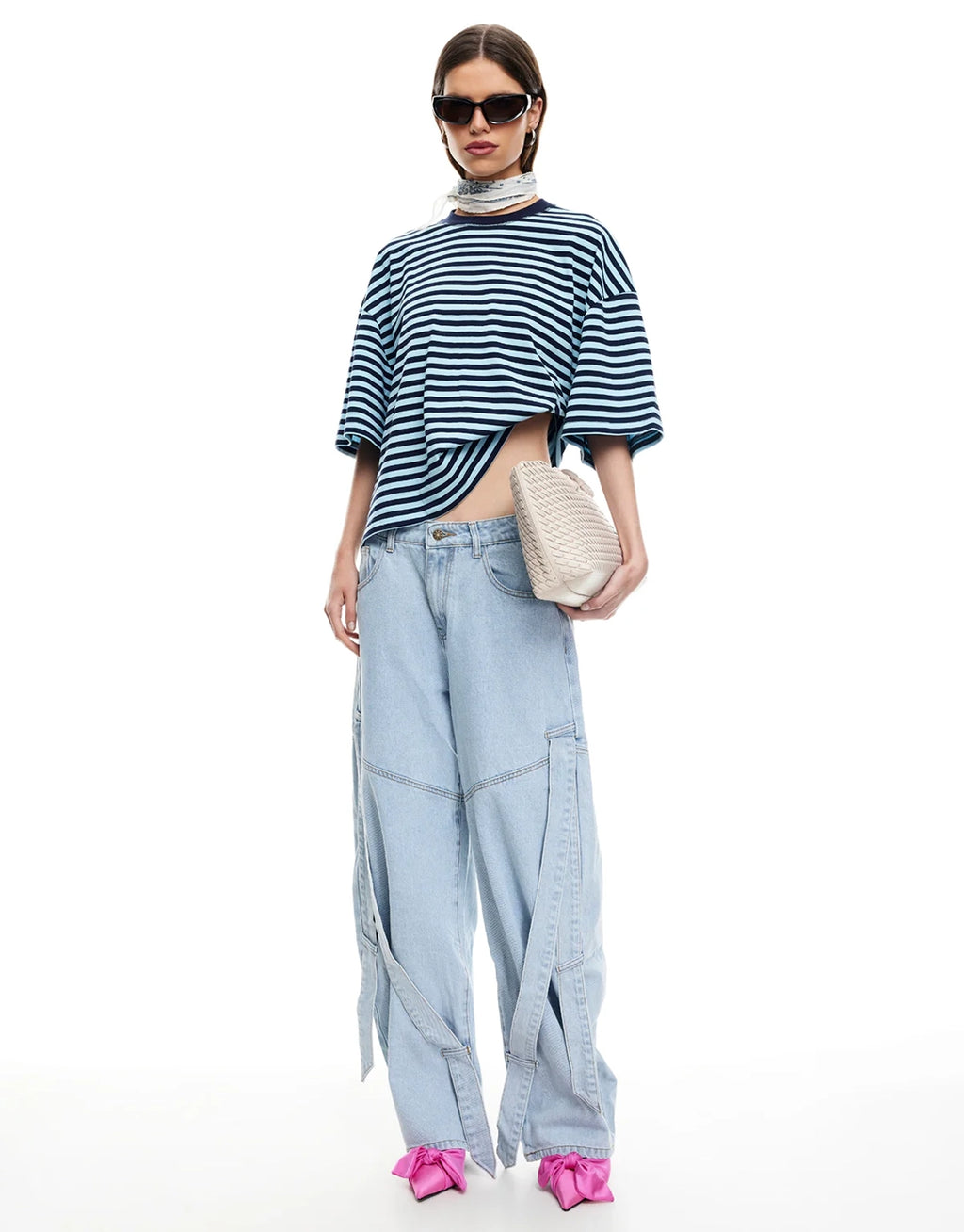 Bloom Short Sleeve Top - Navy Sea Stripe