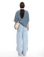 Bloom Short Sleeve Top - Navy Sea Stripe by Lioness - view 6