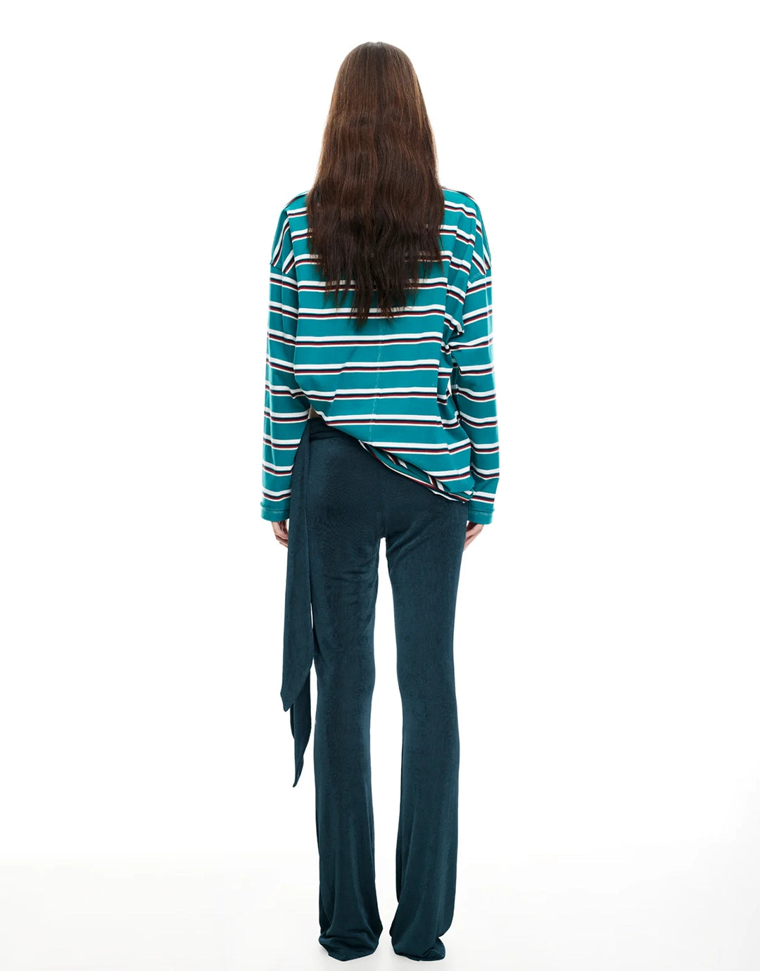 Horizon Long Sleeve Top - Forest Stripe
