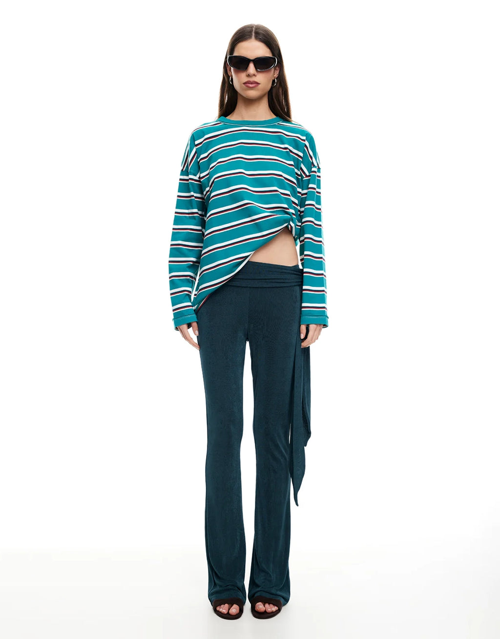 Horizon Long Sleeve Top - Forest Stripe