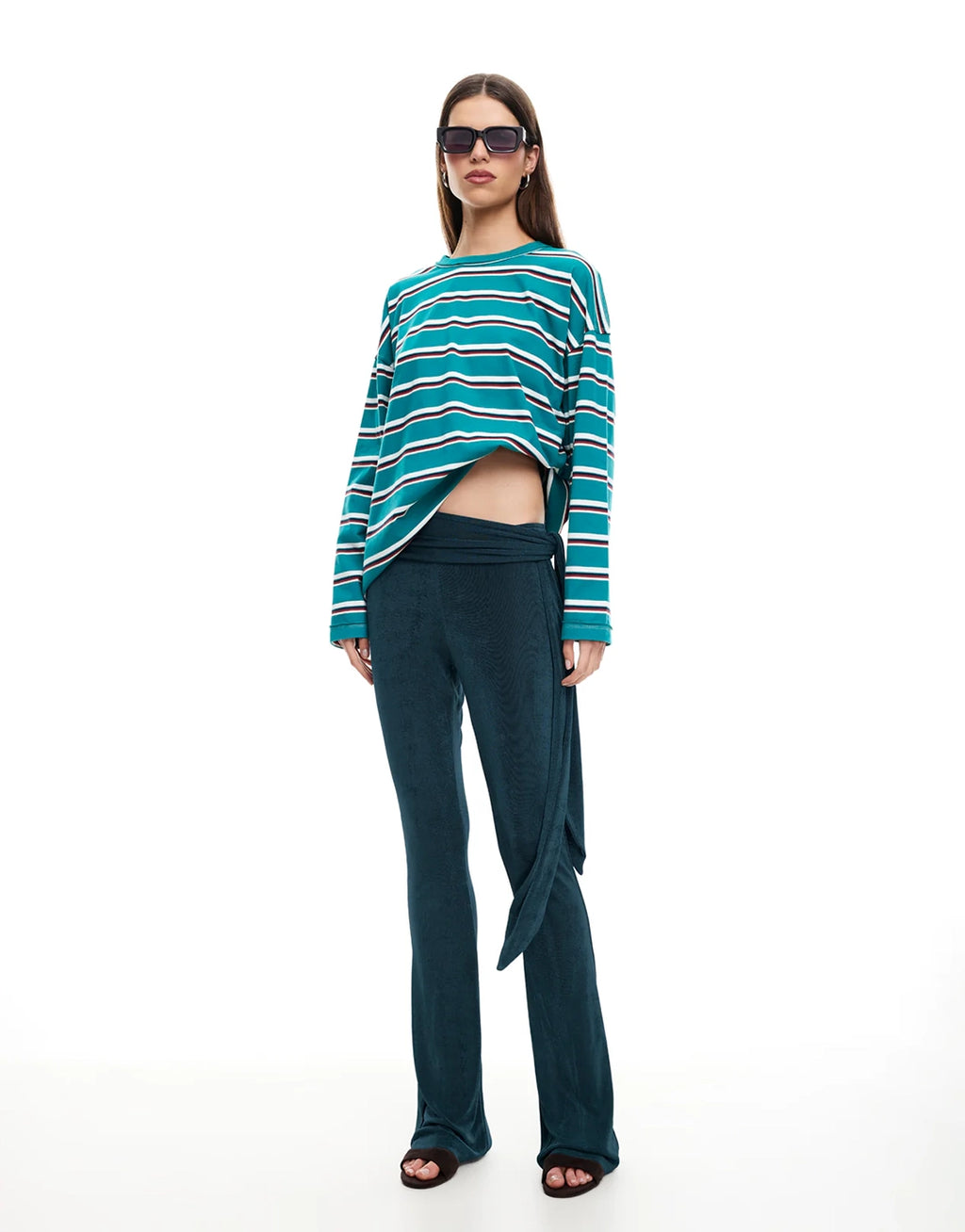 Horizon Long Sleeve Top - Forest Stripe