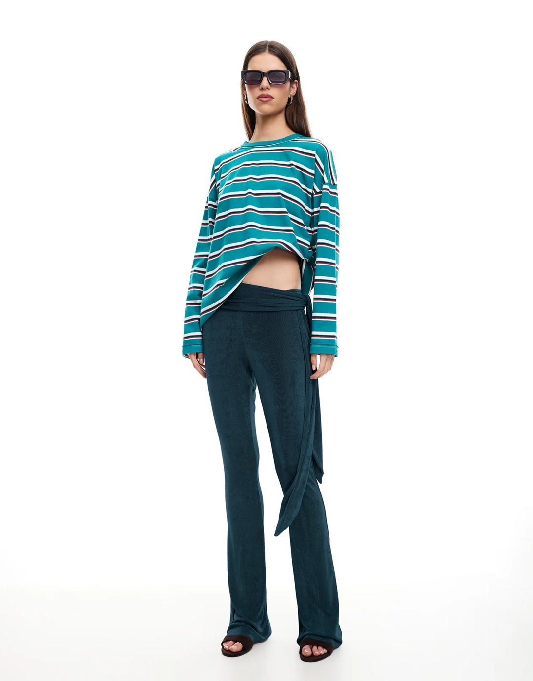 Horizon Long Sleeve Top - Forest Stripe