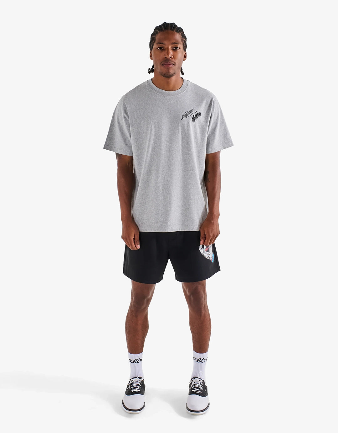 Bermuda Slasher Tee - Heather Grey
