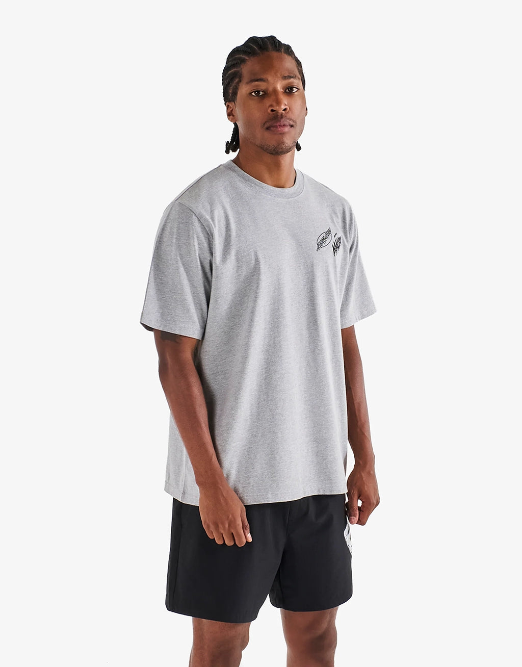 Bermuda Slasher Tee - Heather Grey