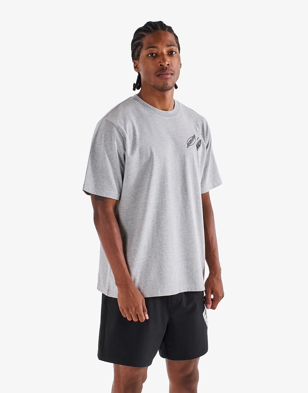 Bermuda Slasher Tee - Heather Grey