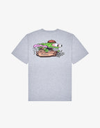 Bermuda Slasher Tee - Heather Grey by Malbon - view 5
