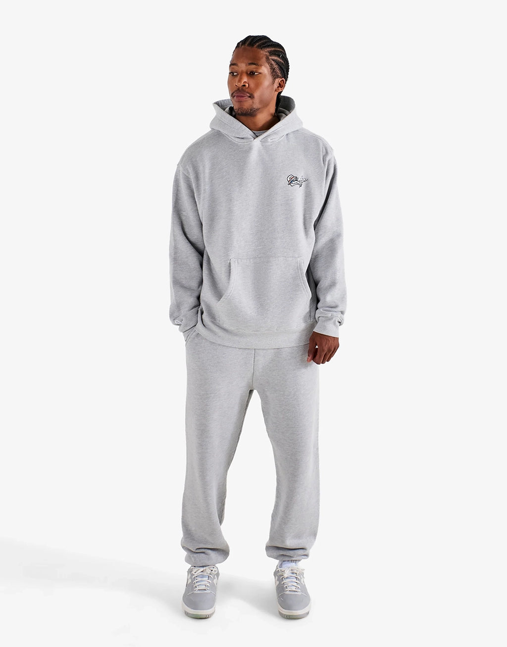 Fesque Dragon Hoodie - Athletic Heather Grey