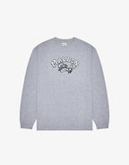 Gorse Dragon Long Sleeve T-Shirt - Athletic Heather Grey by Malbon - view 4