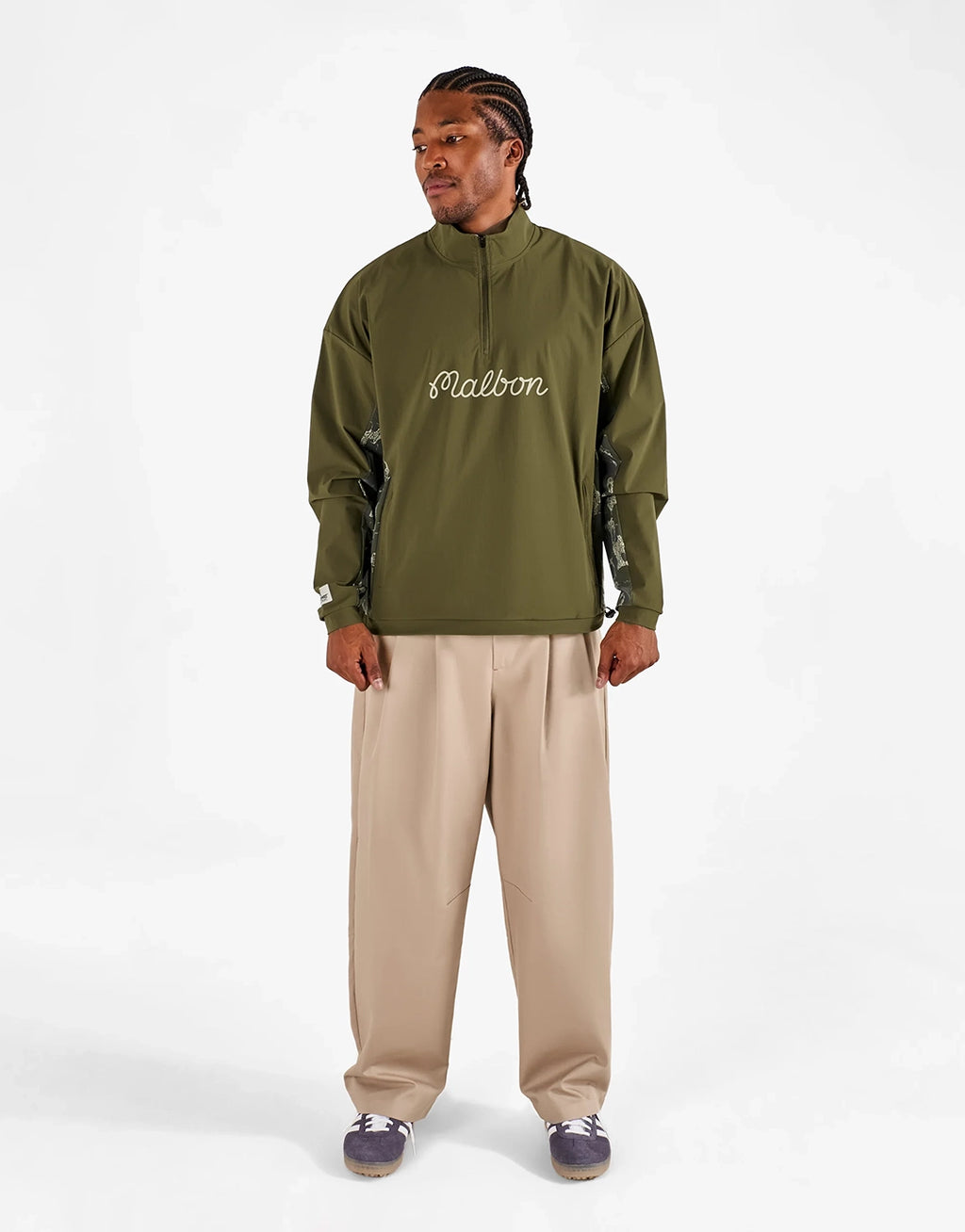 Tour Divot Performance Shell Jacket - Bark Camo by Malbon - view 3