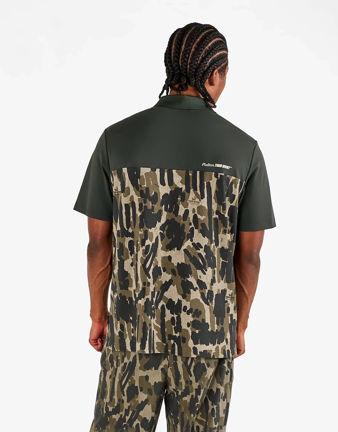 Tour Divot Polo Shirt - Bark Camo by Malbon - view 2