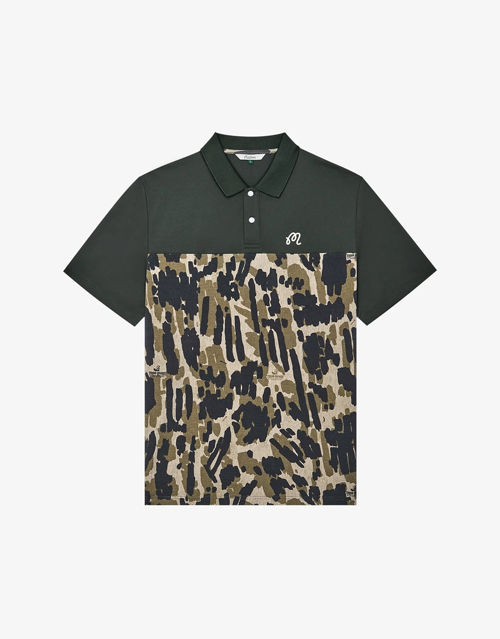 Tour Divot Polo Shirt - Bark Camo by Malbon - view 5