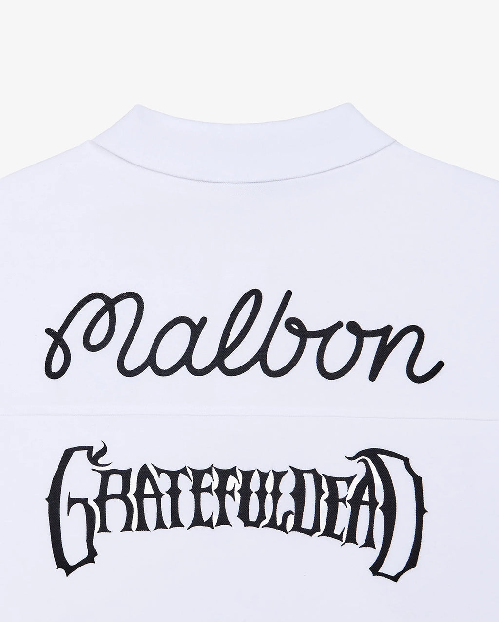 Grateful Dead Stealie Polo - White by Malbon - view 6