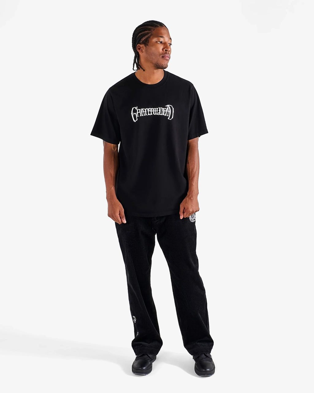 Grateful Dead Bermuda Logo T-Shirt - Black by Malbon - view 3