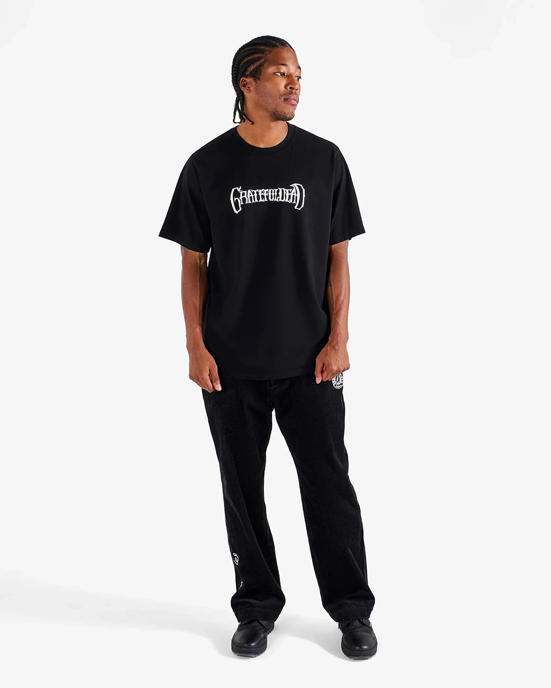 Grateful Dead Bermuda Logo T-Shirt - Black by Malbon - view 3