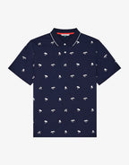 Torrey Pines Polo Shirt - Baritone Blue by Malbon - view 5