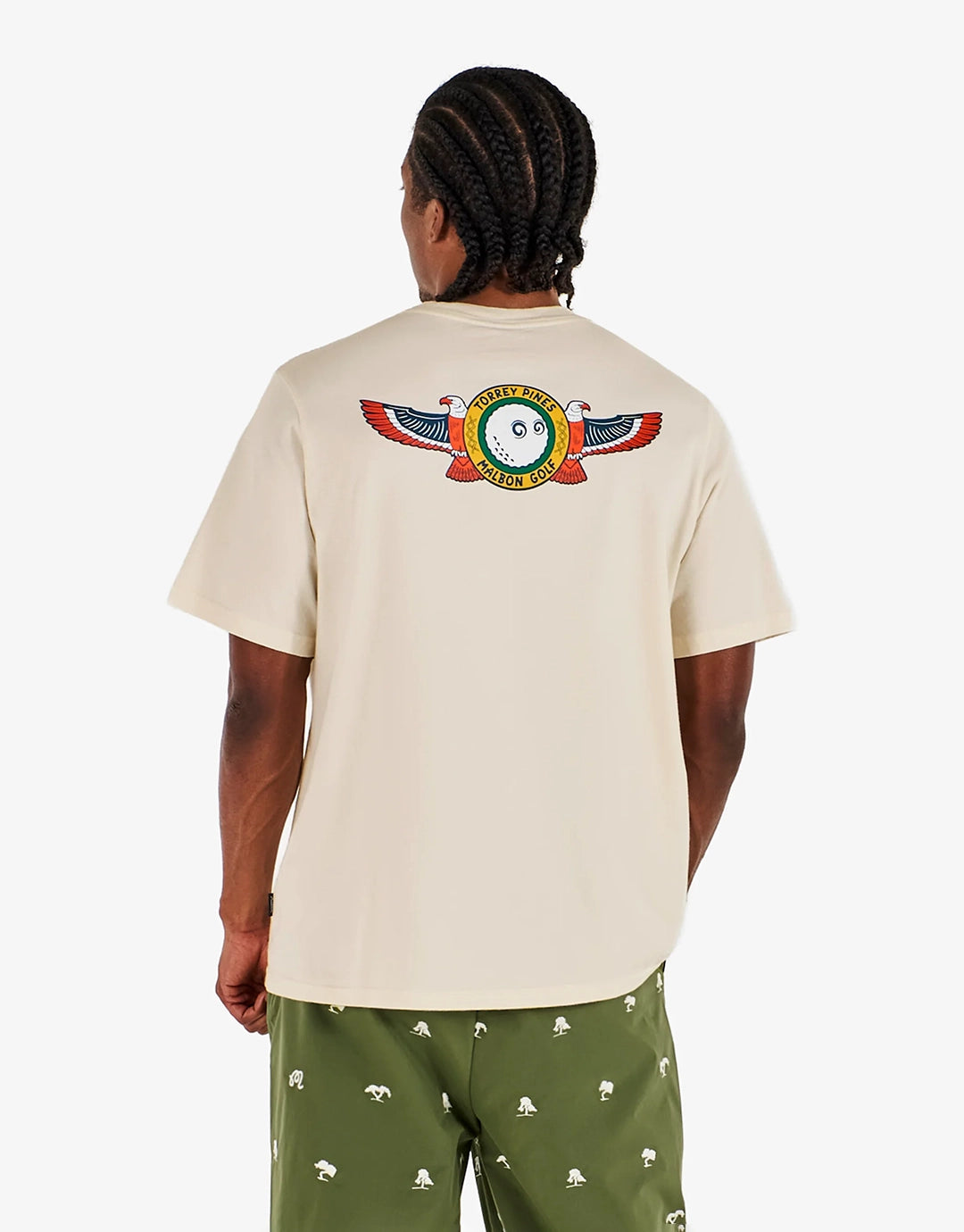 Torrey Pines Bermuda Eagle T-Shirt - Egret by Malbon - view 2