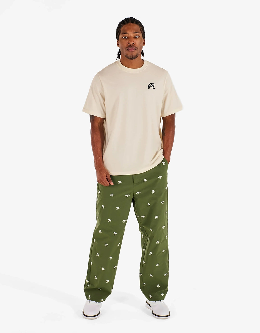 Torrey Pines Bermuda Eagle T-Shirt - Egret by Malbon - view 3