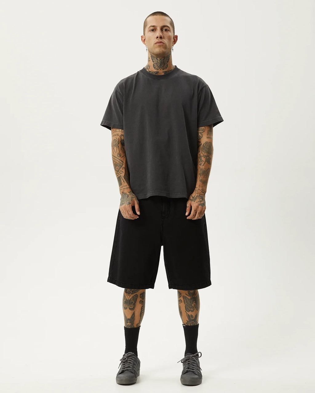 Lil C 22" Baggy Denim Shorts - Washed Black