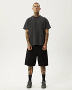 Lil C 22" Baggy Denim Shorts - Washed Black by Afends - view 6