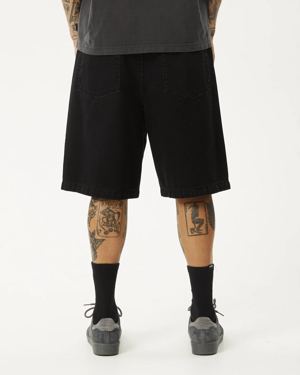 Lil C 22" Baggy Denim Shorts - Washed Black
