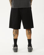 Lil C 22" Baggy Denim Shorts - Washed Black by Afends - view 2