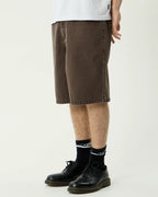 Lil C Denim Baggy Fit Short 22 Inch - Washed Coffee by Afends - view 3