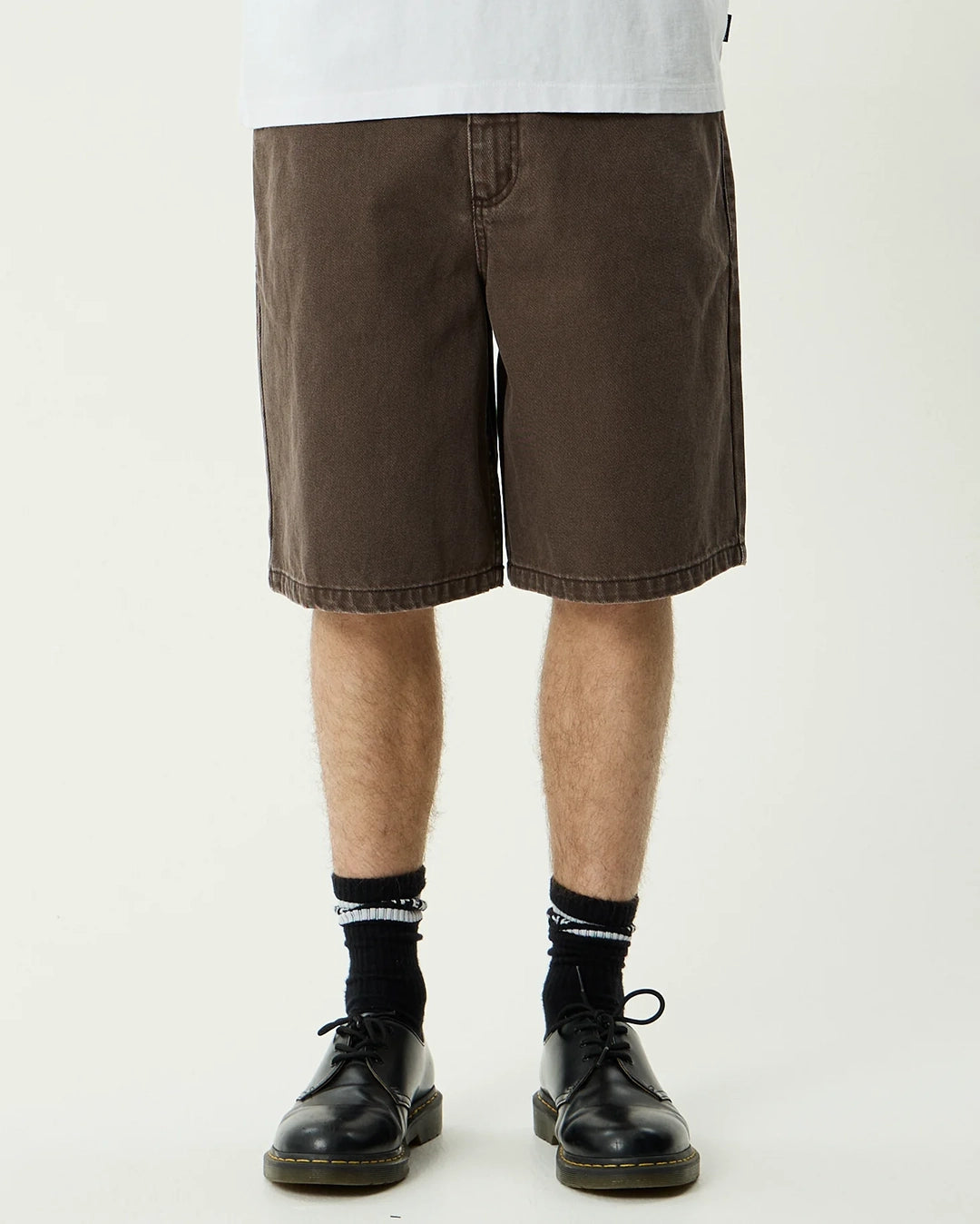 Lil C Denim Baggy Fit Short 22 Inch - Washed Coffee by Afends - view 5