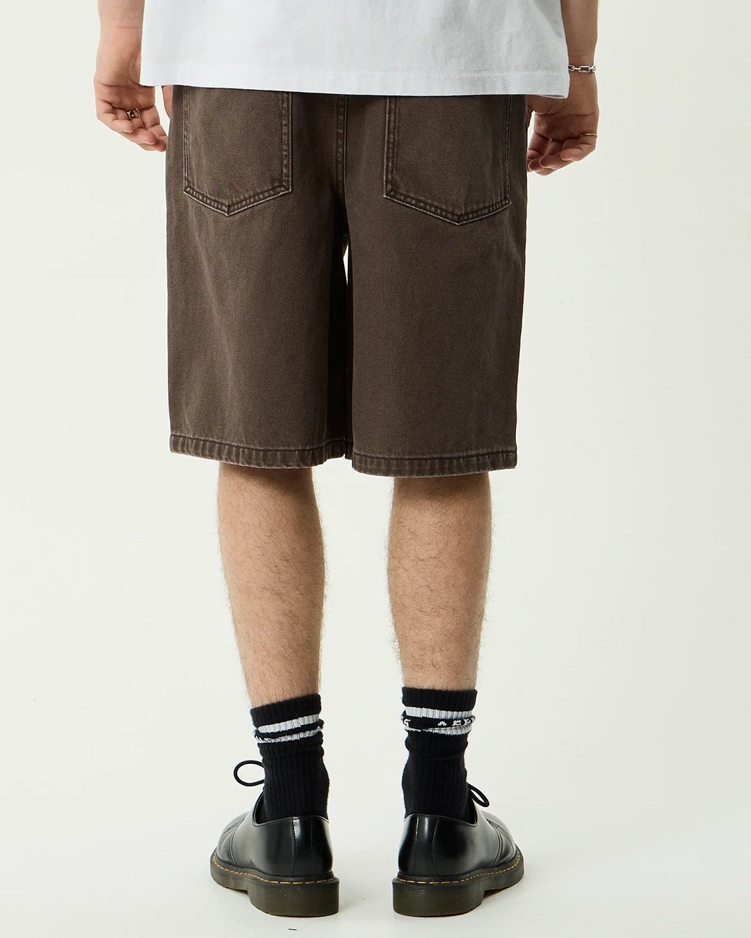 Lil C Denim Baggy Fit Short 22 Inch - Washed Coffee by Afends - view 6