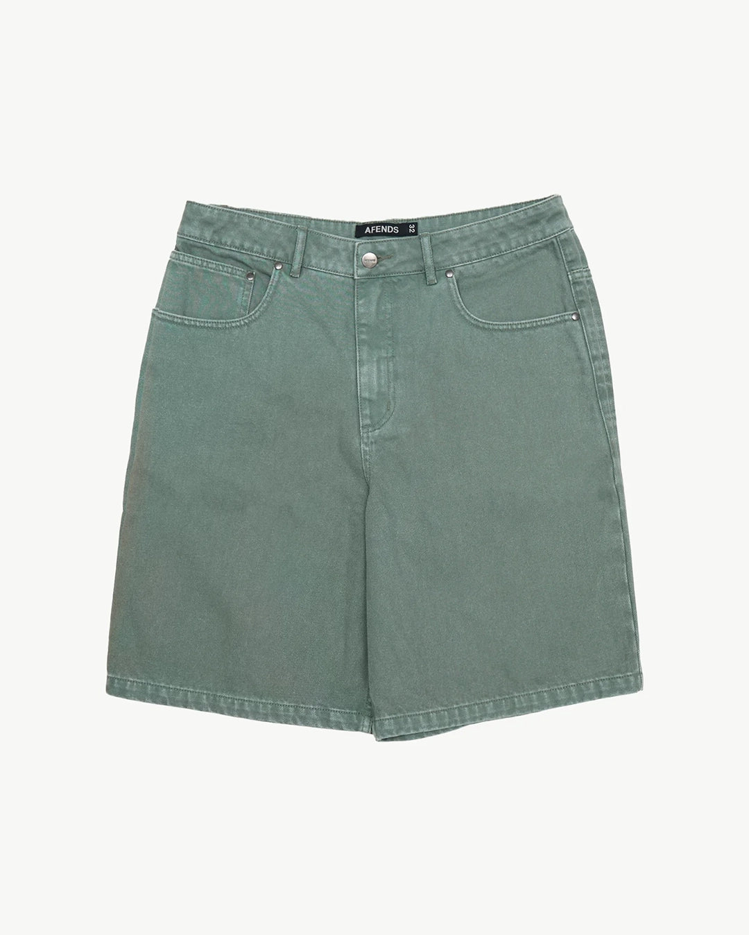 Lil C Denim Baggy Fit Short 22 Inch - Washed Sycamore by Afends - view 8