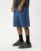 Lil C Denim Baggy 20" Shorts - Authentic Blue by Afends - view 4