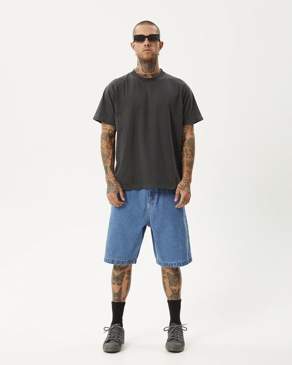 Lil C 22" Baggy Denim Shorts - Worn Blue