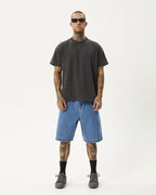 Lil C 22" Baggy Denim Shorts - Worn Blue by Afends - view 4