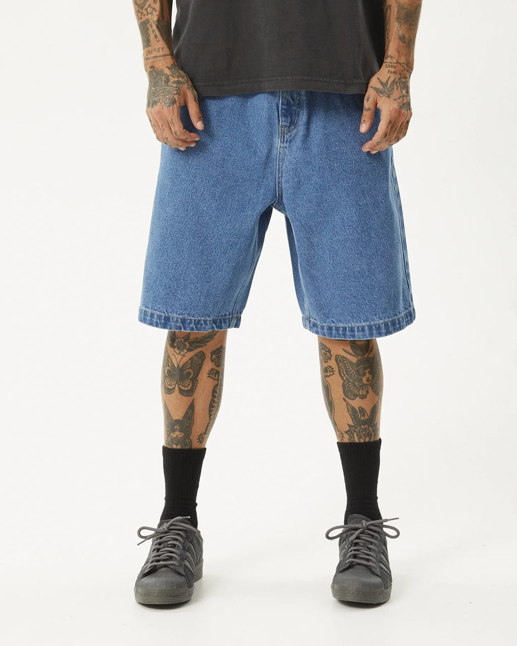 Lil C 22" Baggy Denim Shorts - Worn Blue